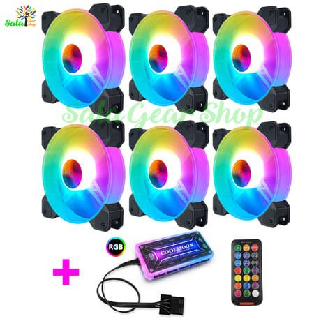 Bộ 1 Hub RGB + 6 Quạt Coolmoon Y1 RGB