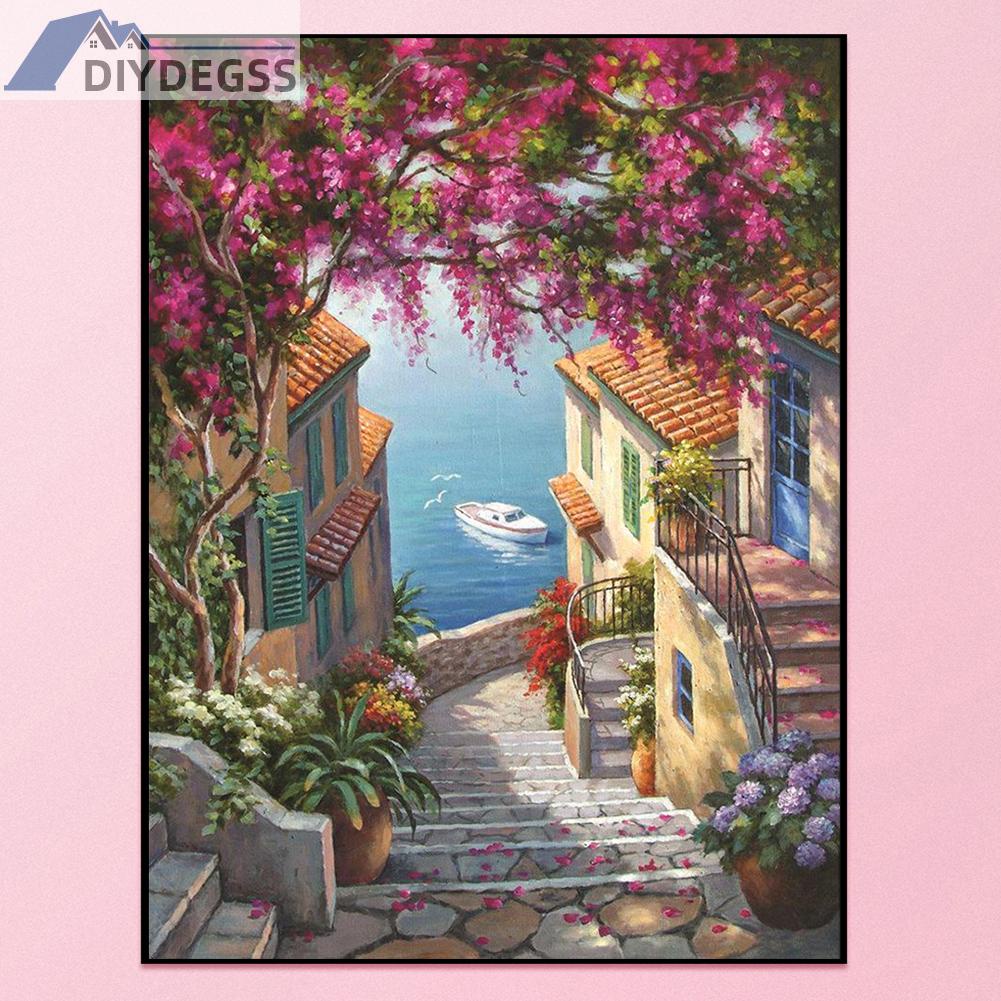 Tranh Thêu Chữ Thập Hình Thành Phố 11ct Diy