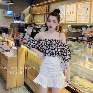SET ÁO TRỄ VAI MIX CHÂN VÁY ĐUÔI CÁ CỰC XINH 💖FREESHIP💖SET ĐỒ SANG CHẢNH