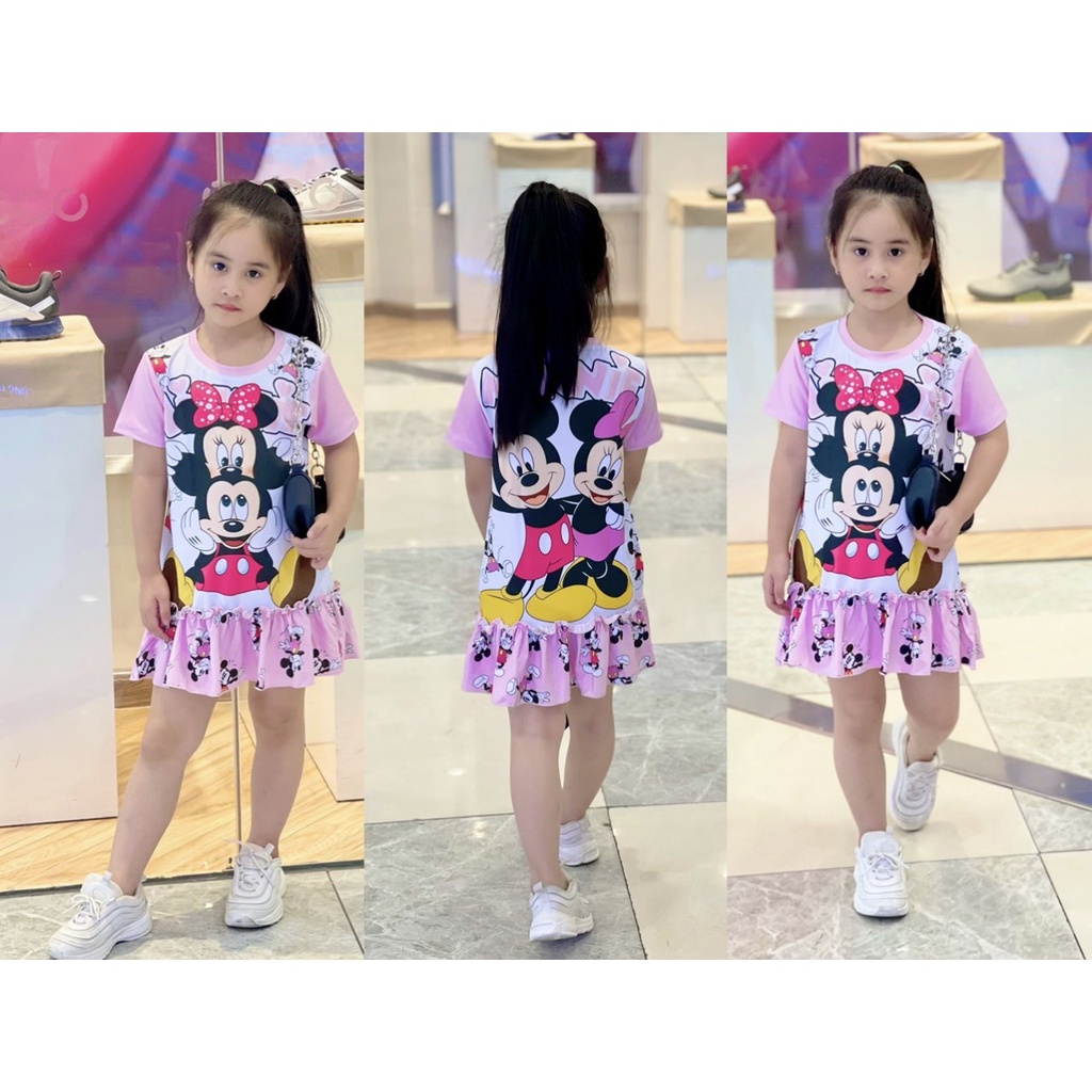 Đầm đuôi cá thun lạnh xinh xắn cho bé gái - Váy trẻ em