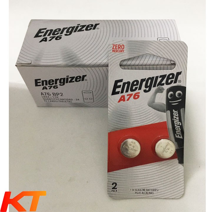 Pin A76 LR44 Energizer Alkaline 1,5V chính hãng (vỉ 2 viên)