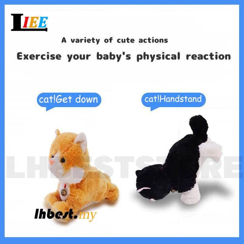 Đồ Chơi Mèo Nhồi Bông Chạy Điện Thông Minh Tương Tác Thông Minh Điều Khiển Cảm Ứng Dành Cho Bé Gái