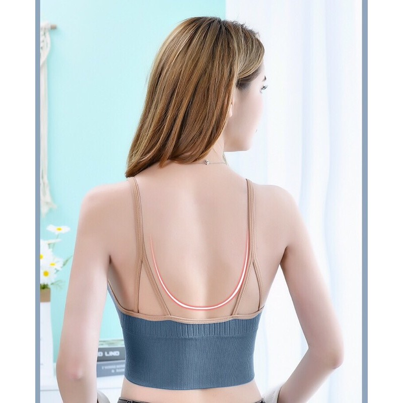 Áo bra cổ V phối khoá kéo thời trang Hàn Quốc