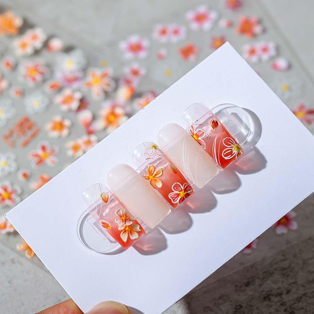 Miếng Dán Trang Trí Móng Tay Hình Gấu 5D Phong Cách Nhật Bản