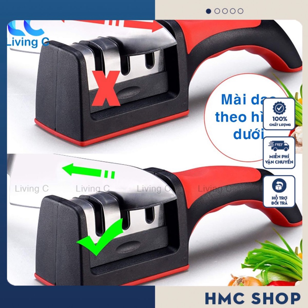 [HÀNG CAO CẤP] Dụng cụ mài dao kéo 3 cấp độ cầm tay, mài dao nhanh bén siêu tiện lợi