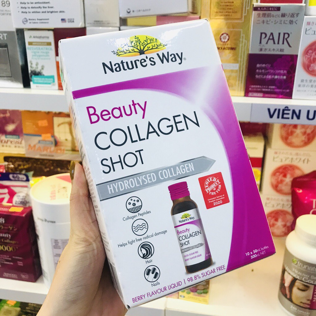 Beauty Collagen Shot, Collagen tươi dạng nước, 10x50ml