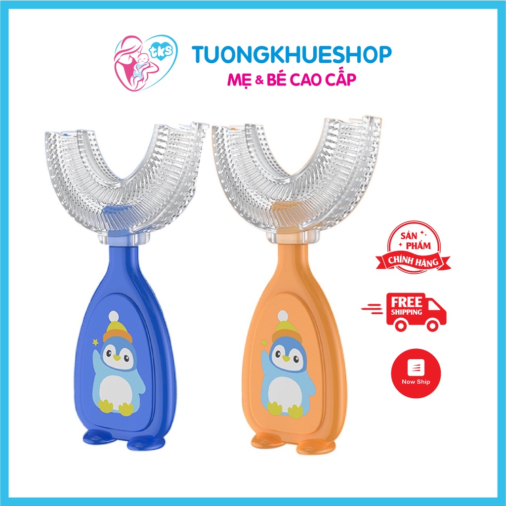 Bàn chải đánh răng silicon chữ U cho bé từ  2-6 tuổi