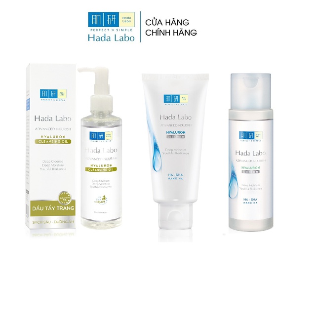 Bộ 3 Bước Sạch Da Ẩm Mịn Hada Labo Advanced Nourish | BigBuy360 - bigbuy360.vn