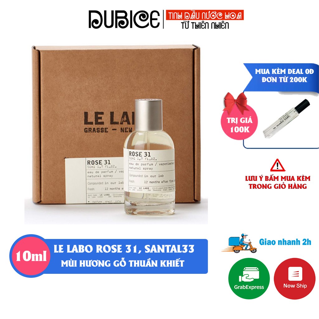 Tinh dầu nước hoa Nam Nữ Unisex Le LaBo thơm lâu từ 1 - 2 ngày dùng làm mỹ phẩm, xông phòng, khử mùi hàng cao cấp