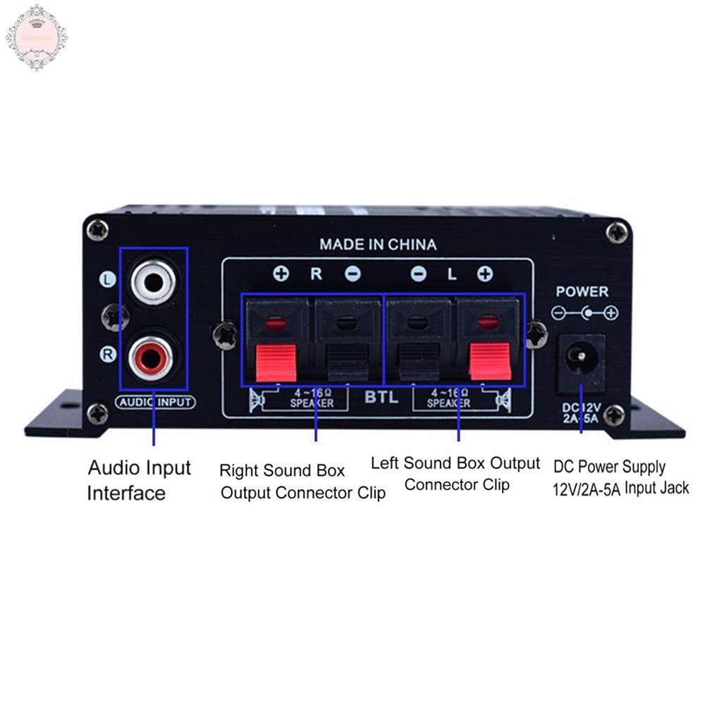 Bộ Khuếch Đại Âm Thanh Hifi Ak170 400w Dc12V Bluetooth 20hz-20khz