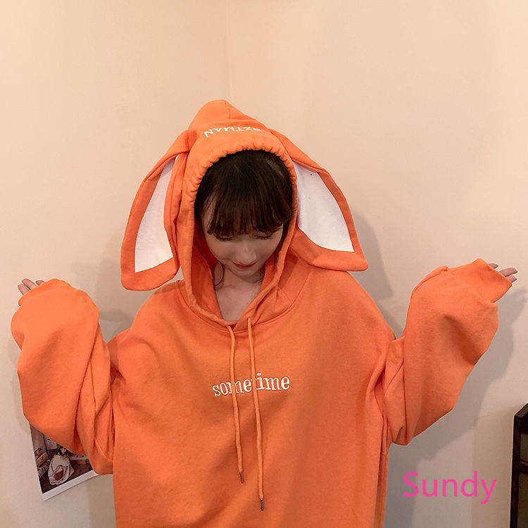 Áo Hoodie Tai Thỏ Form Rộng Thời Trang Năng Động Cho Nữ | BigBuy360 - bigbuy360.vn