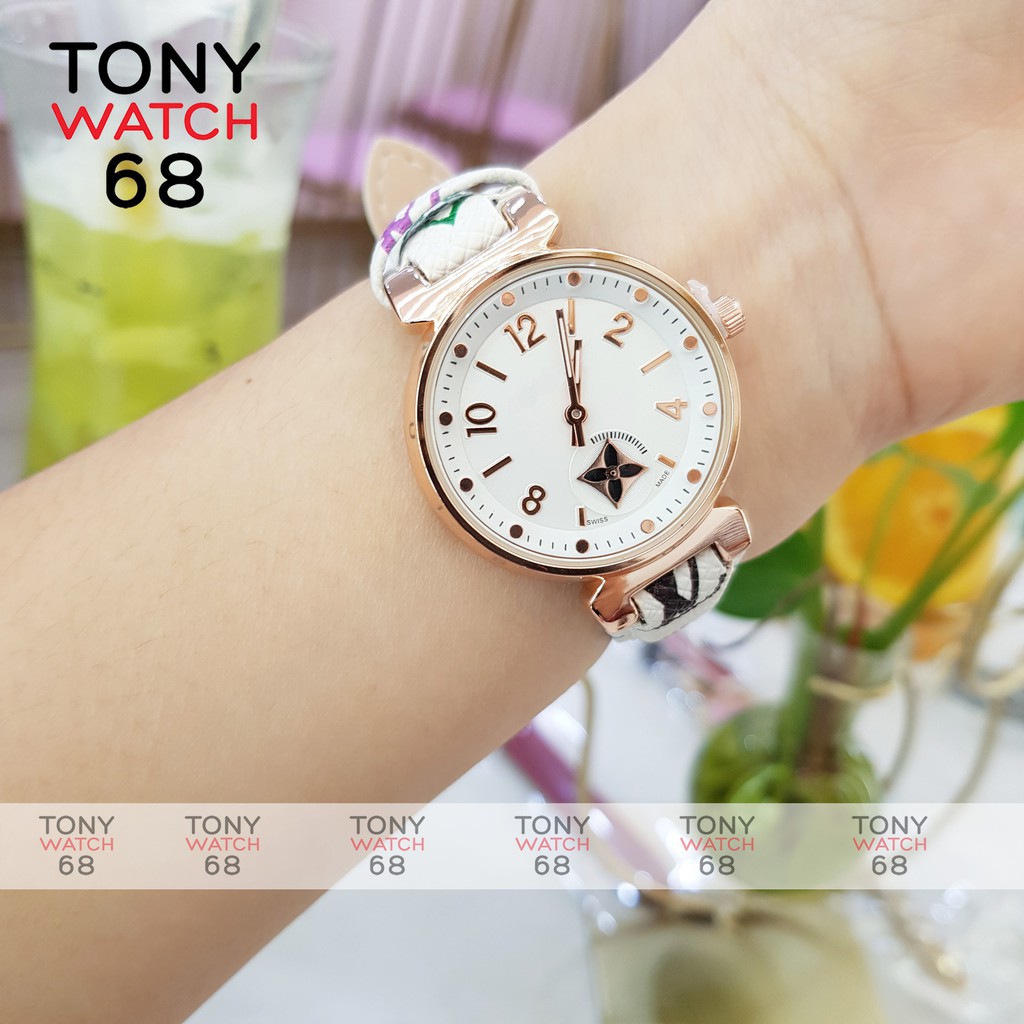 Đồng hồ nữ Louis dây da họa tiết kim rốn độc đáo chống nước chính hãng Tony Watch 68 - Hàng nhập khẩu