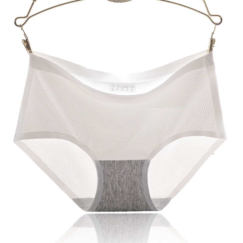 Quần Lót Lụa Mát Thoáng Khí Màu Sắc Đơn Giản Cho Nữ