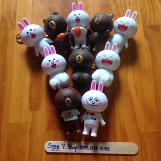 Móc khoá Line Gấu Brown và thỏ Cony