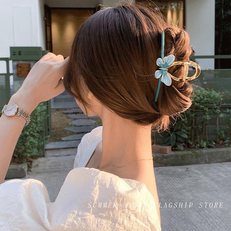 Kẹp Tóc Kim Loại Cỡ Lớn Hình Bướm Thời Trang Hàn Quốc Cho Nữ