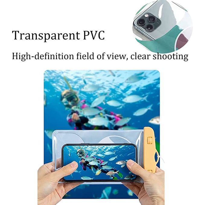 Túi Đựng Điện Thoại Bằng PVC Trong Suốt Chống Thấm Nước In Hoạt Hình Động Vật Dễ Thương