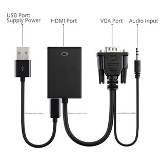 Bộ chuyển đổi VGA sang HDMI có Audio - AVG+Audio to HDMI