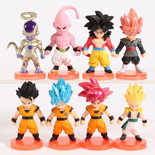 Bộ 08 Mô Hình Nhân Vật Dragon Ball Chibi Dễ Thương - Có Giá Đỡ
