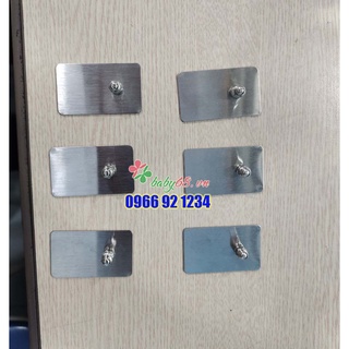 Miếng dán thanh chắn giường, dán tường treo đồ vật dụng bằng inox