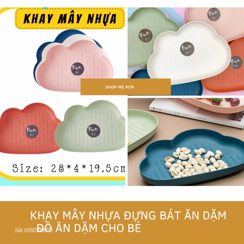 khay mây nhựa đựng bát ăn dặm- đồ ăn dặm cho bé