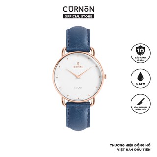 Đồng Hồ Nữ Curnon Hamilton Lydia Dây Da Chính Hãng - Thiết Kế Mặt Vòm Thời Trang