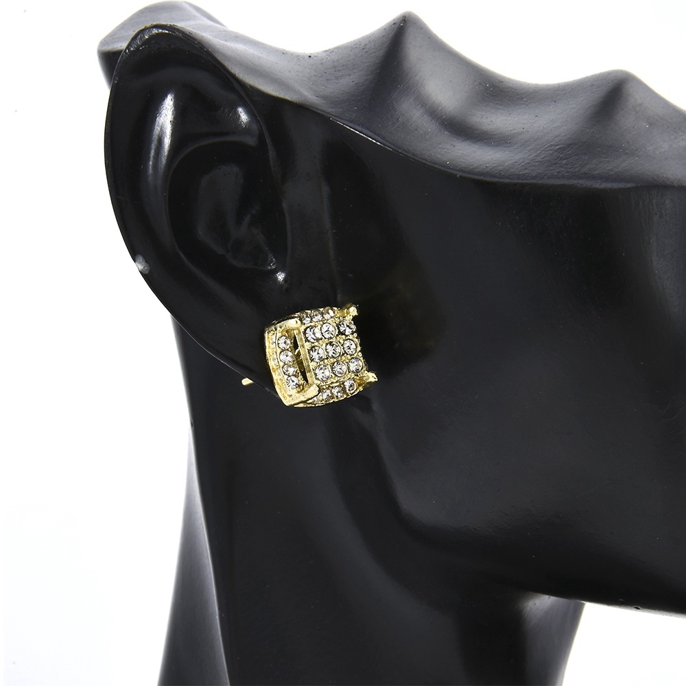 Hoa tai hình vuông đính kim cương nhân tạo sang trọng cho nữ