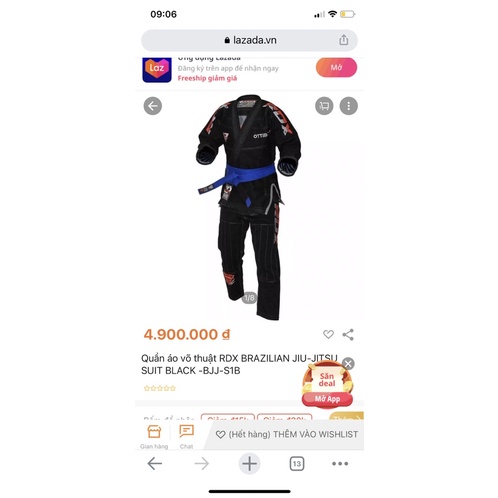 Bộ quần áo võ thuật RDX BRAZILIAN JIL -JITSU CHÍNH HÃNG KO KÈM ĐAI