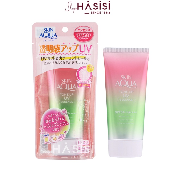 Kem Chống Nắng ROHTO - Skin Aqua Tone Up UV Essence Happiness Aura SPF50+/PA++++ 80g