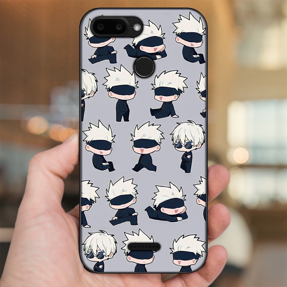 Ốp lưng Xiaomi Redmi 6 viền đen in hình Satoru Jujutsu Kaisen