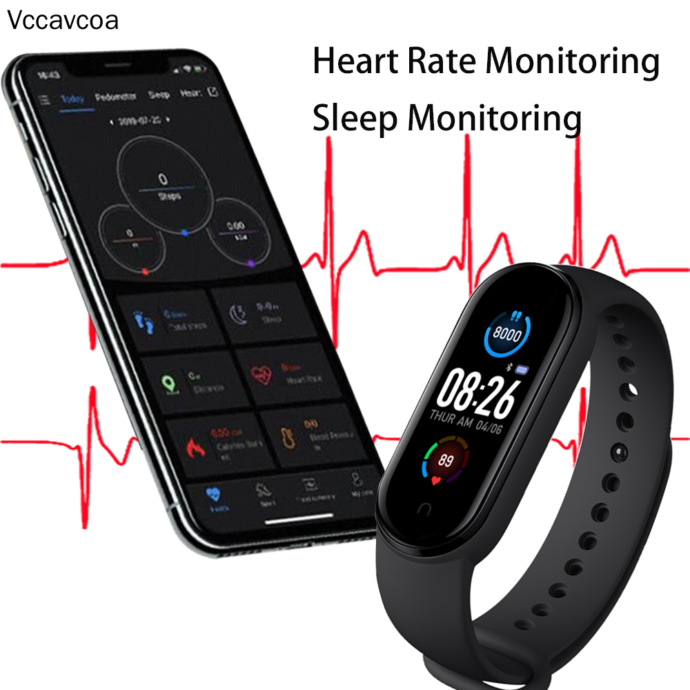 Đồng Hồ Đeo Tay Thông Minh Xiaomi Miband5 M5 Chống Nước Ip65 Theo Dõi Sức Khỏe Kèm Phụ Kiện Chất Lượng Cao