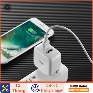 Củ sạc Nhanh Fast Charging -2 Cổng USB 2A Hoco C54 -BH 12 tháng