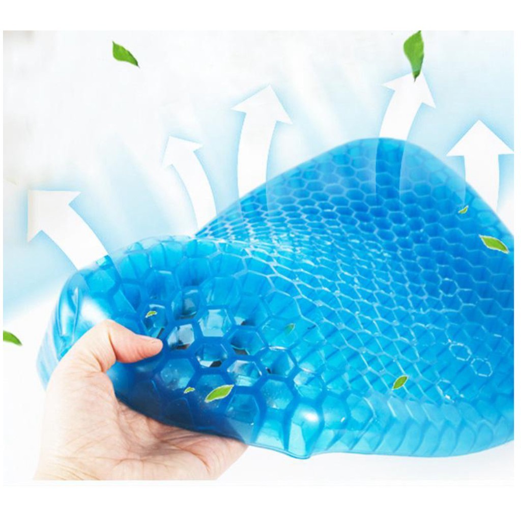 Đệm ngồi 3D silicon thoáng khí 2 lớp