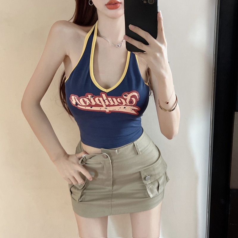 Áo Yếm Thể Thao In Họa Tiết Quyến Rũ Hợp Thời Trang