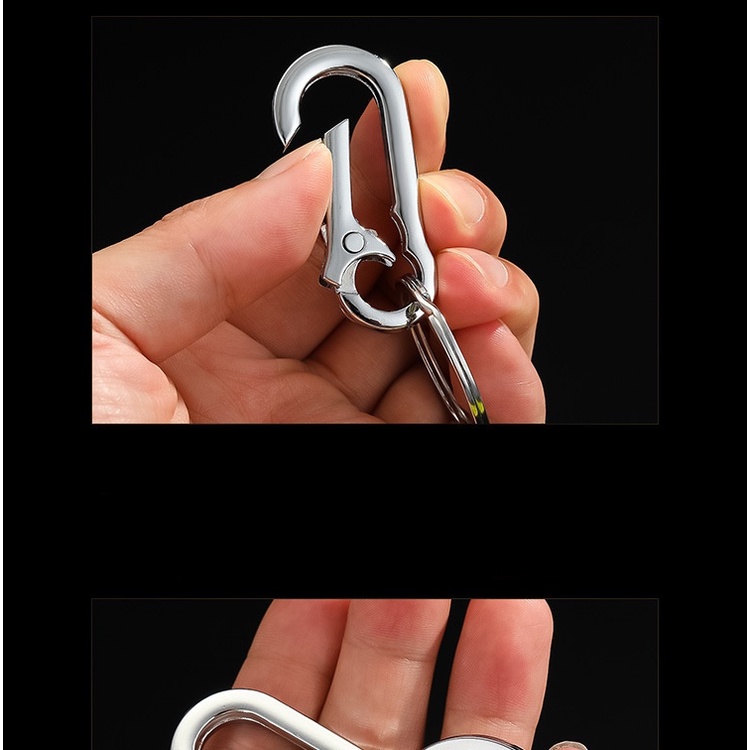 Móc chìa khóa bằng kim loại chống rỉ tiện dụng cho nam nữ