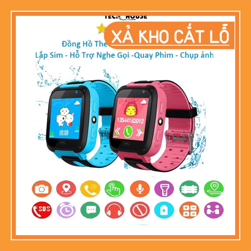 Đồng hồ thông minh trẻ em - Đồng hồ định SW12 CHÍNH HÃNG - Camera trước - Gắn sim nghe gọi định vị 3G 4