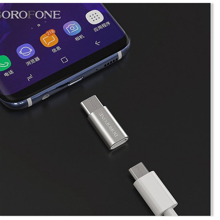 Cáp chuyển đổi - Xả Kho - đầu chuyển bv4 từ micro usb sang type c hỗ trợ sạc và đồng bộ dữ liệu