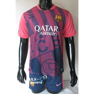 Bộ quần áo bóng đá Barca hồng