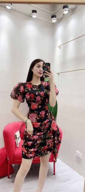 Váy hoa quấn body A400.480