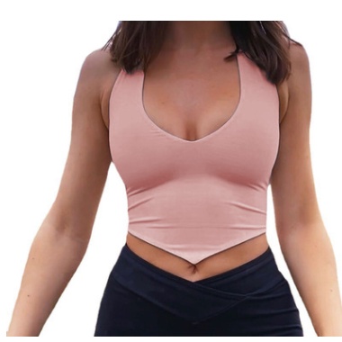 Áo Croptop Hai Dây Màu Trơn Gợi Cảm Cho Nữ