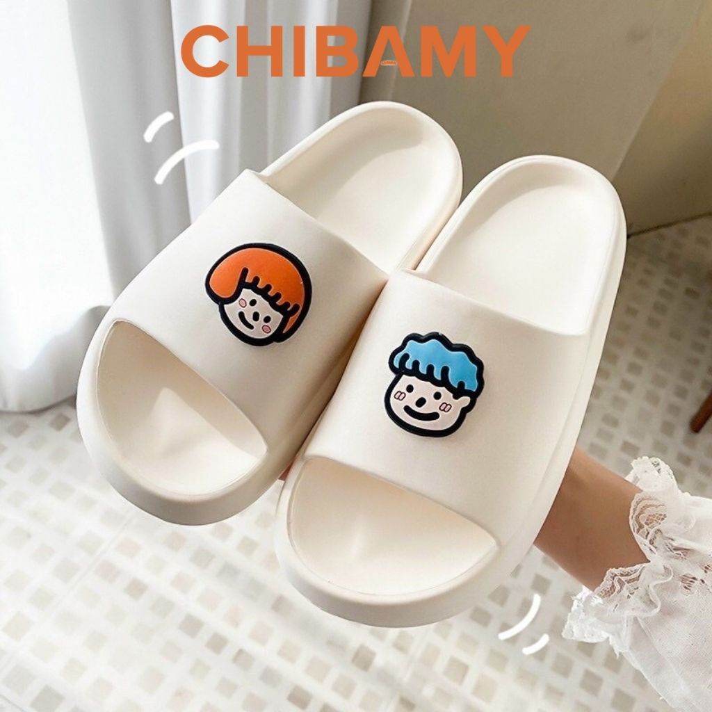 Dép bánh mì Trà Sữa chống trơn CHIBAMY siêu cute mới 2022