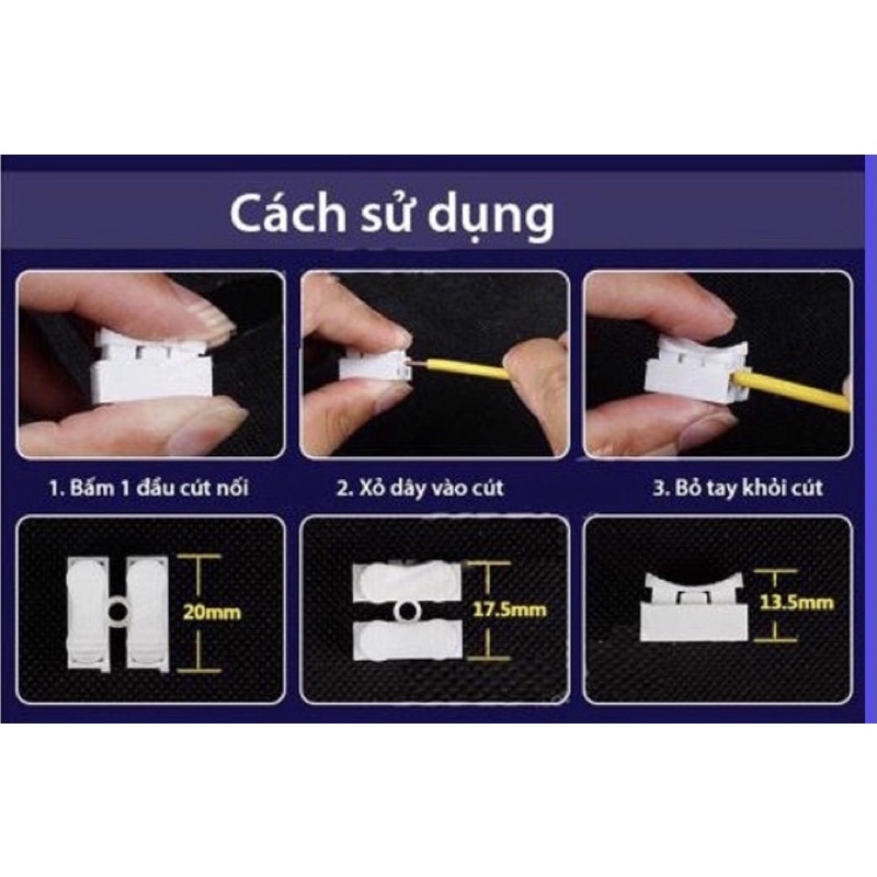 Set 10 nối dây điện nhanh 2p. đầu nối nhanh. nối dây không cần cos. cách điện