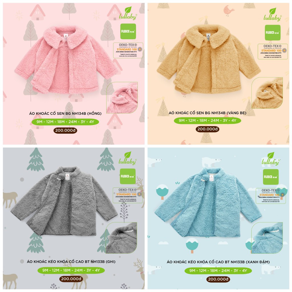 Áo khoác lông tai gấu siêu mềm mịn Lullaby