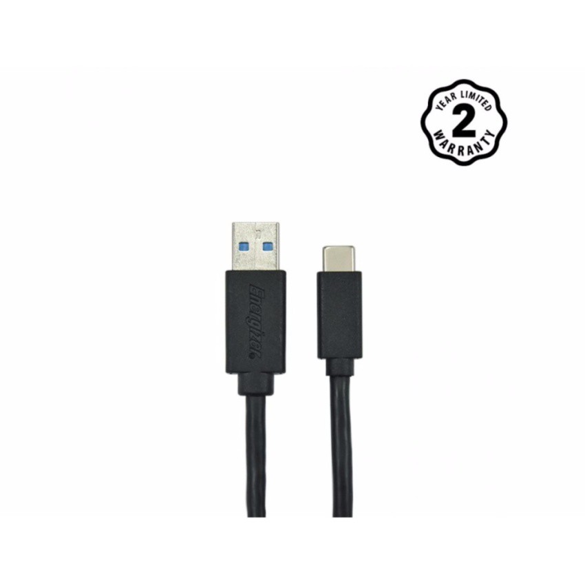 Cáp sạc Type-C Energizer HT A MALE USB-C ra USB 3.0 dài 1m-C11C3AMGBK4 cho Android (Đen)