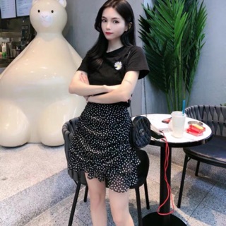 Chân váy hoa nhí tầng hàng đẹp topshop