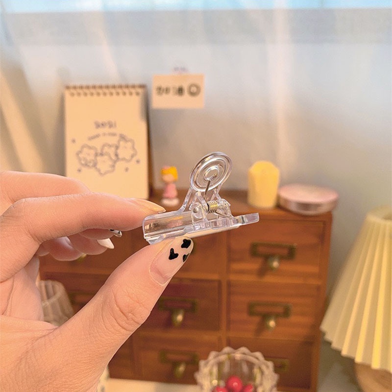 Kẹp Nhỏ Nhắn Chất Liệu Acrylic Trong Suốt 0.81 Đa Năng Dùng Để Cố Định Vé Tài Liệu / Đồ Ăn Vặt