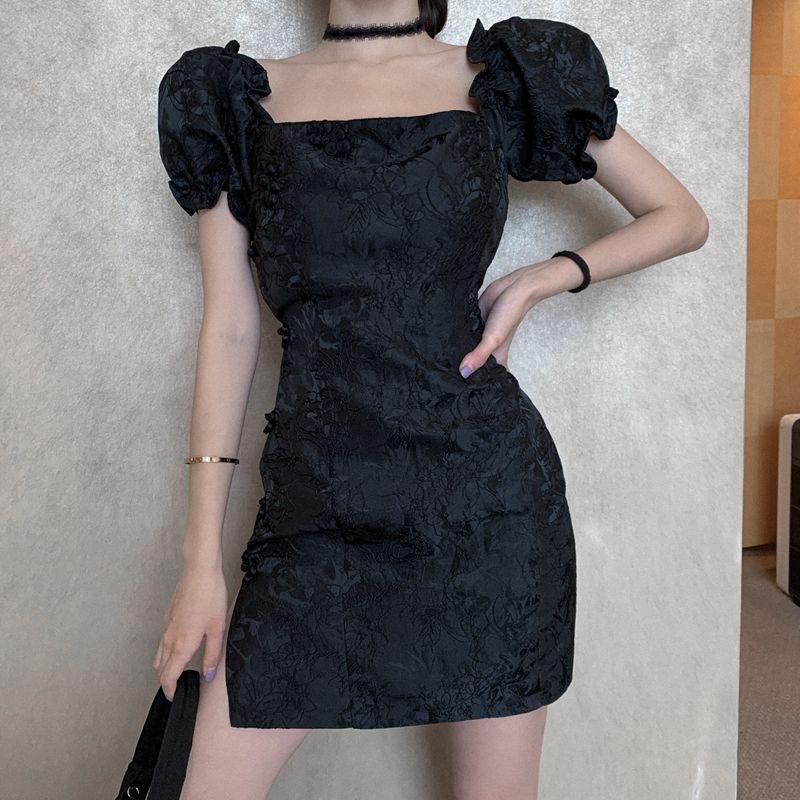 ( SẴN MẪU 2M ) Đầm dress nữ dự tiệc màu đen ulzzang AK1108 | BigBuy360 - bigbuy360.vn