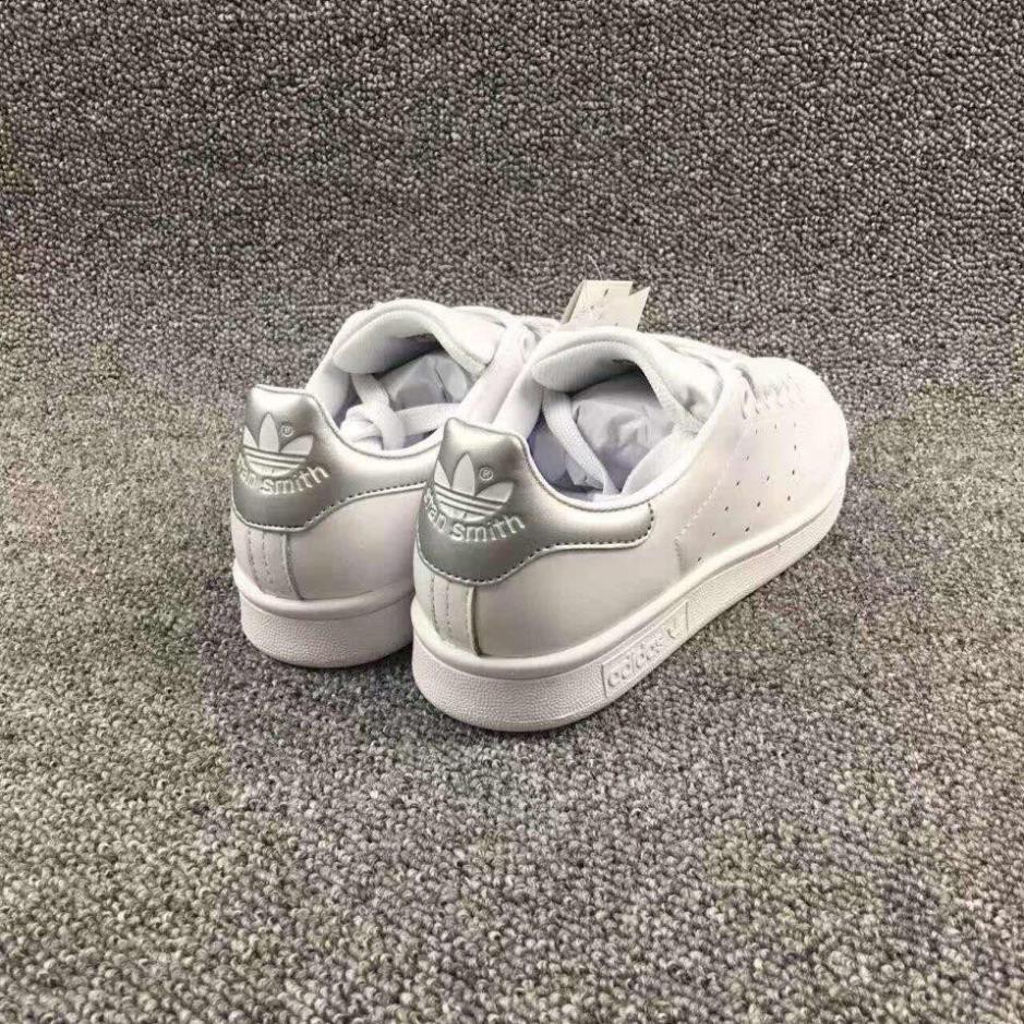 [Chính Hãng] Giày Adidas Stan Smith trắng,  gót xám bạc, lưỡi gà dày [ Full box ] . 2020 new . :)) [ MỚI VỀ ]