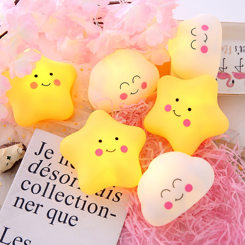 Đèn Ngủ Hình Đám Mây/Ngôi Sao/Đám Mây Dễ Thương Cho Bé