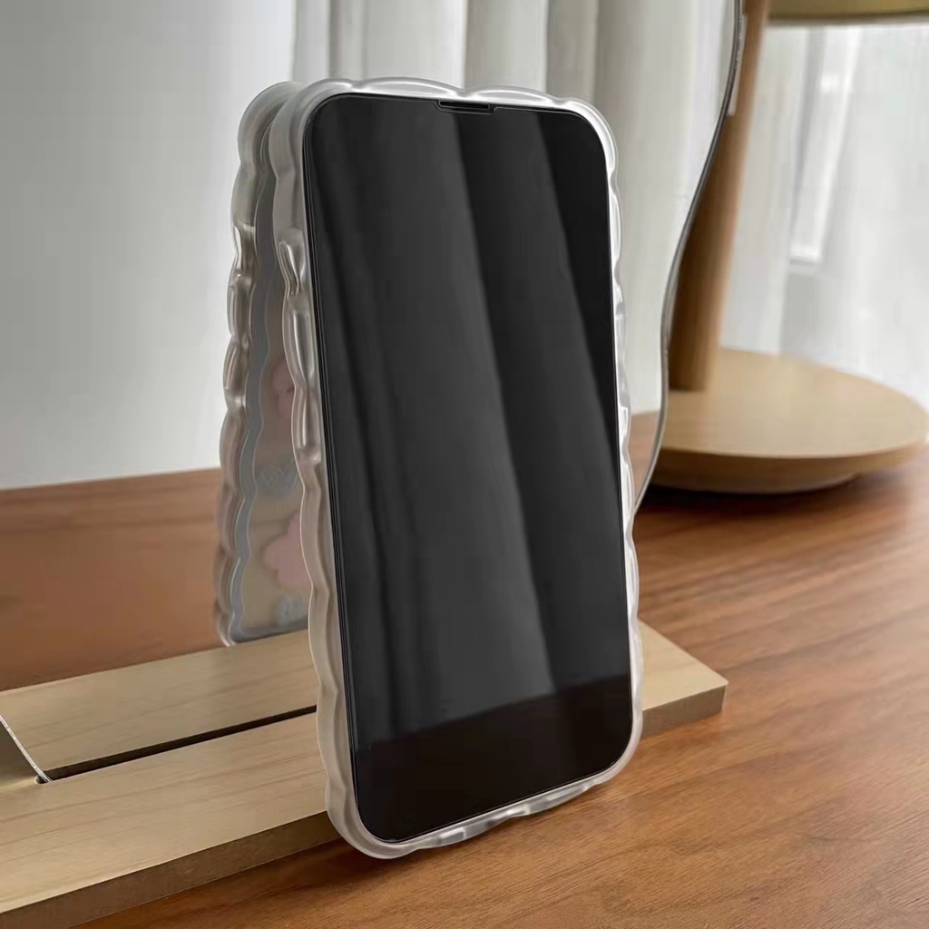 Ốp Điện Thoại Tpu Họa Tiết Hoa Viền Gợn Sóng Cho iPhone 13 13pro 13prm iPhone 11 7Plus 8Plus Xr XS 13 12 Pro Max