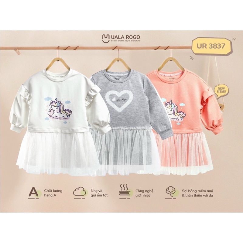 UALAROGO Váy nỉ bé gái Pony